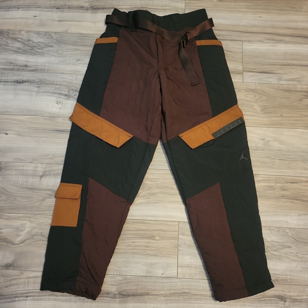 Air Jordan Jumpman Insulated Cargo Utility Pants Womens Large Brown Orange